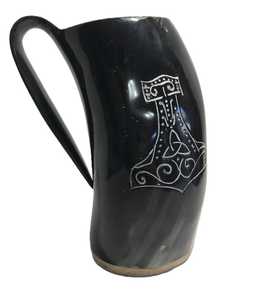 Cuerno para Beber Estilo Vikingo Hecho a Mano, el Mejor Regalo de Boda o Navidad para Padrinos de Boda, Jarra de Cerveza con Diseño Animal para Artesanías Naturales - Product Image 1