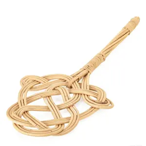 Multiple Styles Vintage Rattan Wicker Carpet Beater Hand Woven Rug Carpet Beater Cleaning <b>Accessory</b> - Product Image 1