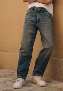 Pantalones Vaqueros de Mezclilla para Hombre OEM Winter Solid 2026, Corte Relajado, Pierna Recta, Casuales, Holgados, Transpirables, Estilo Hip Hop, a la Moda - Product Image 3