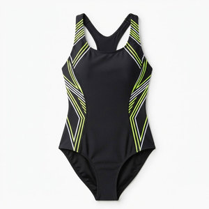 Maillot de bain une pièce léger pour femme, personnalisé, imprimé sport, séchage rapide, tissu extensible, pour piscine, plage et entraînement - Product Image 1