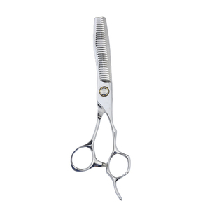 Ciseaux de barbier professionnels pliables à long manche en acier inoxydable et céramique, de haute qualité, pour la coupe et le rasage - Product Image 3