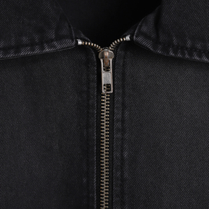 Veste en jean décontractée pour homme, 100% coton, denim noir, boutonnée, écologique, coupe-vent, durable, confortable, marque privée - Product Image 4