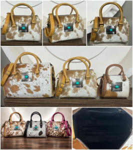 Bolsa de Viaje de Cuero Repujado a Mano Estilo Western con Conchos, Marca March Expo 2026, Diseño Premium, Ideal para Mujeres - Product Image 3