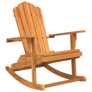 Fauteuil à bascule Adirondack en teck massif, taille moyenne, pour jardin - Product Image 2