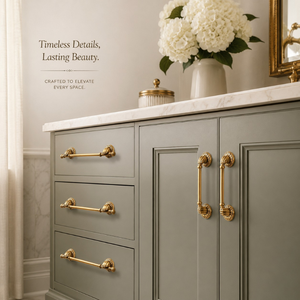 Luxury Vintage Brass Bar <b>Drawer</b> Handle Decorative Cabinet <b>Pull</b> Premium Furniture Hardware for Wardrobes <b>Drawers</b> and Cabinets - Product Image 3