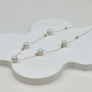 Collar de Perlas de Agua Dulce con Diseño de Hebilla de Camelia, Simple y Elegante, de Zhuji, Venta al por Mayor para Mamá - Product Image 1