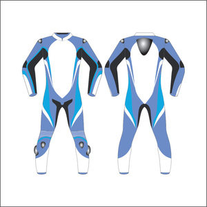 Combinaison de course moto homme à manches longues, bleu, blanc, noir, imprimé par sublimation, séchage rapide, Spandex Nylon, fusion sans couture, OEM - Product Image 1