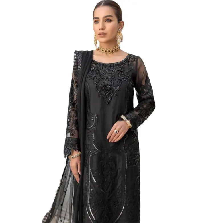 Gaun Pernikahan, Setelan Kurta, Gaun India, Pakaian Pernikahan, Setelan Dupatta, Motif Georgette, untuk Wanita