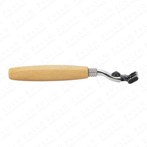 Rasoir de sécurité à double tranchant avec manche en bois naturel, outil de toilettage pour hommes, avec options de logo personnalisé OEM - Product Image 2