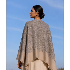 <b>Woolen</b> Shawl <b>Scarf</b> Floral Solid Long Adjustable 100% Wool Winter Wrap 5 Piece Set Jacquard for Women - Product Image 5