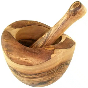 Factory Price Premium Natural Wood Mortar and Pestle Bowl for Grinding Spices Herbs and Guacamole Unique <b>Kitchen</b> <b>Accessory</b> - Product Image 1