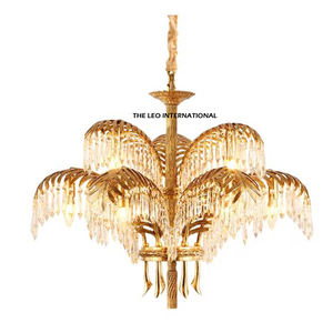 Lustre en fer forgé électroplaqué de style européen, idéal pour hôtels, mariages et salles de réception – Nouveauté en gros pour décorations lumineuses de mariage - Product Image 5