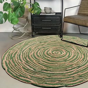 Handmade Natural Jute Braided Round <b>Rug</b> | Boho Eco-Friendly <b>Circular</b> Area <b>Rug</b> | Custom Size Wholesale Supplier - Product Image 4