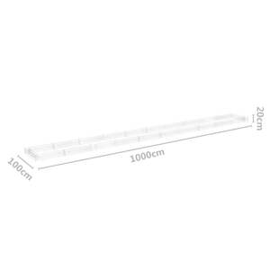 Cama elevada de gaviones extra larga y duradera de acero galvanizado plateado para jardín - Product Image 5