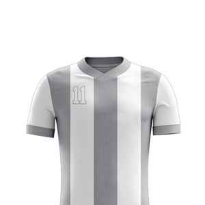 เสื้อเจอร์ซีย์กีฬาผู้ชายแบบสั้นพิมพ์ลายดิจิทัลระบายอากาศได้ดี  ลายเรียบ  ออกแบบเองได้  ชุดฟุตบอล - Product Image 4