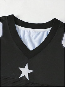 Maillot de football américain rétro OEM unisexe à manches courtes, respirant, imprimé, coupe ample, personnalisable, grandes tailles - Product Image 3