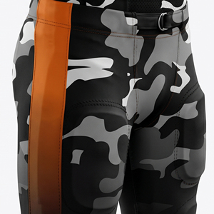 Conjunto de Uniforme de Fútbol Americano con Estampado de Camuflaje Urbano Naranja |   Sublimado Personalizado |   Fabricante Mayorista - Product Image 4