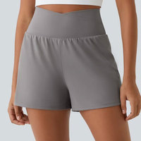 Pantalones Cortos de Mujer de Cintura Alta con Cordón Ajustable, Color Personalizado, Ecológicos, Transpirables, 100% Algodón, Alta Calidad, Nuevo Estilo