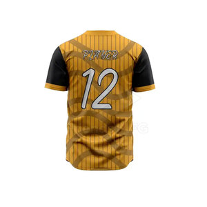 Uniforme de baseball respirant en polyester pour hommes grandes tailles - Nom d'équipe personnalisable, design écologique et léger - Product Image 6