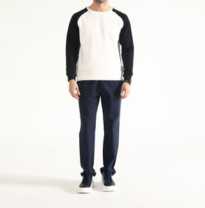 Sweat-shirts à manches raglan de haute qualité blancs et noirs 2026, design personnalisé, pull à manches longues, sweats à capuche pour hommes avec faible MOQ - Product Image 5
