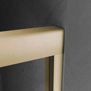 Porta Doccia per Vasca da Bagno in Vetro Certificato SGCC ANSI 56-60 Pollici L X 62 Pollici Porta Doppia Semi-Senza Telaio in Vetro Temperato Trasparente con Finitura Oro Spazzolato - Product Image 4