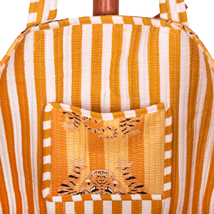Bolsa de Mano Acolchada de Algodón Hecha a Mano, Grande, con Estampado Animal, para la Playa, con Asa para el Hombro, Casual, para Compras, Reutilizable y Ecológica - Product Image 6