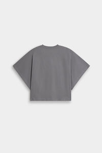 T-shirt gris pour femme, coupe classique, couleur unie, streetwear personnalisé, décontracté, en toile – Meilleures ventes, haute qualité - Product Image 5