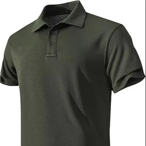 Chemises tactiques à manches longues à séchage rapide, 3 boutons, anti-rides, pour hommes, 100% polyester piqué - Product Image 1