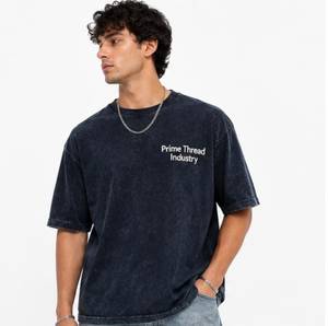 Camiseta Vintage para Hombre, 100% Algodón Jersey, Cuello Redondo, Nueva Tendencia, Camisetas Personalizadas con Efecto Desgastado, Unisex - Product Image 1