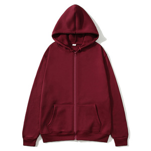 Blank Winter Men's Fleece Zip Hoodies Polyester/Cotton Custom Logo Private Label Hoodies - Product Image 1