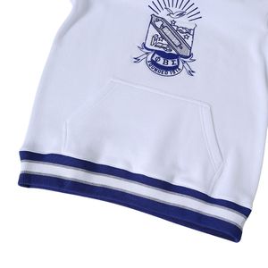 เสื้อคอกลมลายปักสีขาว Phi Beta Sigma สำหรับผู้ชาย ทรงพอดีตัว ผ้าพรีเมียม เสื้อผ้าสำหรับสมาคมพี่น้องชาวกรีก ชุดลำลอง - Product Image 5