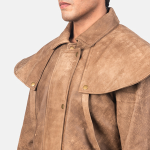 <b>Men</b> Women Soft Genuine Leather Long <b>Coat</b> Full Length Warm Outerwear Long Sleeve Stand Collar Front Zip Modern Winter - Product Image 6