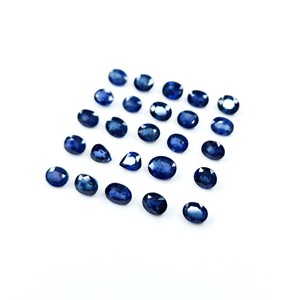พลอยไพลินสีน้ำเงินธรรมชาติทรงรีขนาด 5x6 มม. แบบไม่ผ่านการปรับแต่ง, พลอยไพลินสีน้ำเงินธรรมชาติทรงเหลี่ยมสำหรับทำเครื่องประดับ - Product Image 3