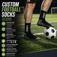 Chaussettes de sport pour hommes avec poignée Chaussettes de football personnalisées et antidérapantes Taille adulte Bible Cross