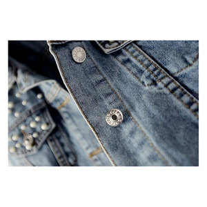 Casual Vintage Streetwear Loose Fit <b>Jeans</b> Coat Trendy Outerwear Women Oversized Denim Jacket <b>Embroidered</b> Pearls Beading Stylish - Product Image 6