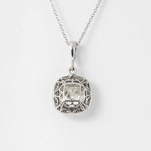 Collar con Colgante de Oro Sólido de 14K con Diamante Cultivado en Laboratorio de Corte Radiante de 2.00ct, Engaste de Bisel con Halo, Certificado IGI, Joyería Fina y Elegante - Product Image 3