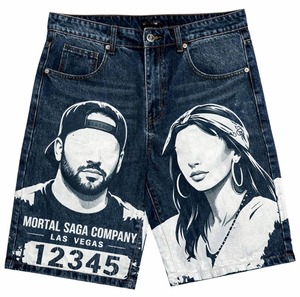 Shorts de mezclilla de alta calidad, personalizados, modernos y frescos, hechos de 100% algodón, ecológicos y transpirables. - Product Image 1