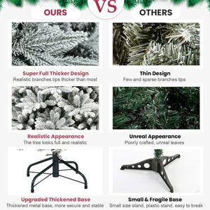 Albero di Natale Artificiale Realistico Innevato da 300 cm con 1100 Punte e Supporto in Metallo - Product Image 3