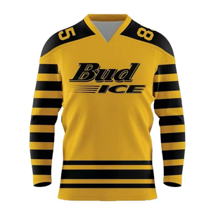 OEM 2026 Conjuntos de Camisetas de Hockey sobre Hielo Unisex de Alta Calidad, Modernas, con Cuello de Encaje, Logotipo Personalizado y Pedrería - Product Image 3