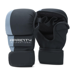 Cowhide Leather MMA Boxing Gloves with <b>Hook</b> and Loop Closure Customizable Logo UV Protection Lightweight Unisex for Adults - Product Image 1