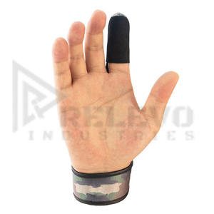 Gants de pêche en néoprène style camouflage avec logo personnalisé, résistants aux UV, en tissu doux, à doigts courts, pour la pêche en lac - Product Image 2