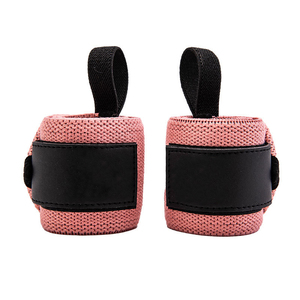 Customized <b>Pink</b> Peach Heavy Duty Fitness Equipment Weight Lifting Straps <b>Wraps</b> Gym Wrist Bands For Women Weightlifting Gear - Product Image 3