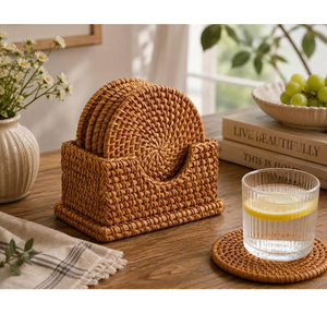 Sous-verres/serviettes de table en rotin naturel de qualité supérieure pour boissons, tasses à thé, vaisselle et accessoires de table, achetez chez UF INTERNATIONAL crafts - Product Image 5