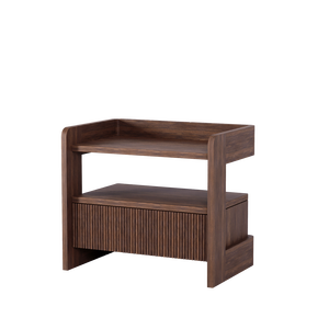 Table de chevet convertible traditionnelle en teck 100% fabriqué en Indonésie de haute qualité pour chambre à coucher, appartement, salon et salle à manger - Product Image 2