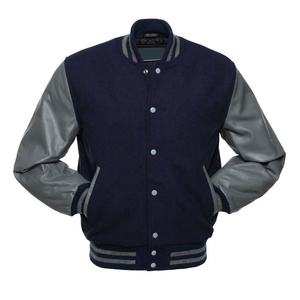 Custom Logo Unisex Wool Baseball Quilted Varsity <b>Jacket</b> with Stand Collar and Patchwork Design <b>Winter</b> Fashion Wholesale Price - Product Image 1