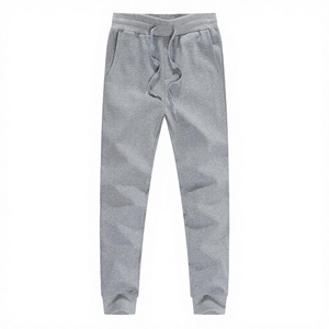 Pantalon de sport décontracté pour homme de haute qualité, grande taille, taille mi-haute, coupe ample, brodé, service OEM, en molleton peigné - Product Image 1