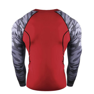 Wholesale Best Quality <b>Men</b> Slim Fit Camo Raglan <b>Long</b> <b>Sleeve</b> Compression Shirts <b>Top</b> Rash Guard - Product Image 2