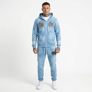 Colección 2026 Ropa de Invierno, Sudadera con Capucha, Corte Ajustado Informal, Lavado Ácido, Color Sólido, para Hombre, 100% Algodón, Hecho en Pakistán - Product Image 1