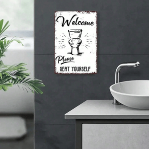 ป้ายอะลูมิเนียมสไตล์วินเทจขนาด 8x12 นิ้ว (20.3x30.5 ซม.) สำหรับบาร์ คาเฟ่ ห้องน้ำ TikTok สำหรับ Temu บริการรับสินค้า - Product Image 3