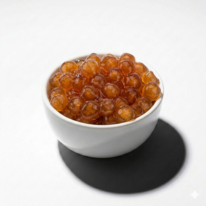 Gold tapioca pearls For Beverage Shop <b>Bubble</b> <b>Tea</b> <b>Ingredients</b> Iced <b>Tea</b> Multiple Flavors Made In Taiwan Chewy Versatile Topping - Product Image 1
